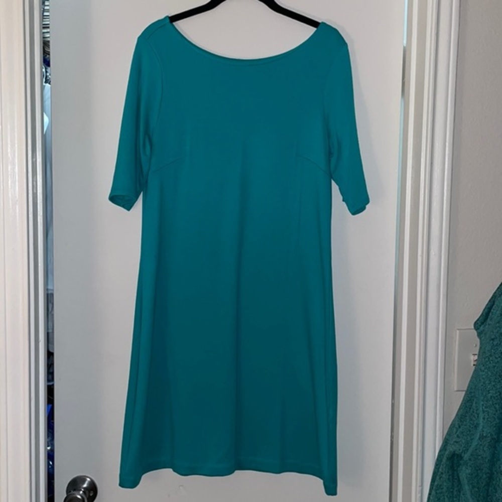 Teal ¾ Sleeve Dress